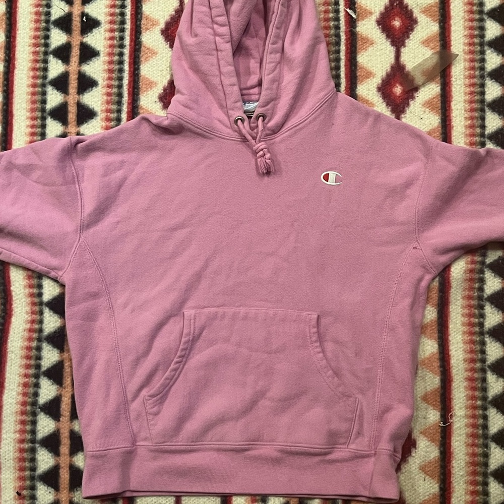 Pink-Purple Champion Hooded Sweatshirt